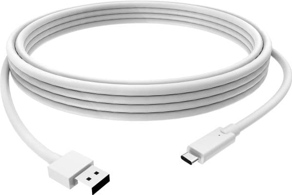 Vision - USB-kabel - USB-type A (hann) til USB-C (hann) - USB 3.0 - 3 A - 1 m - hvit