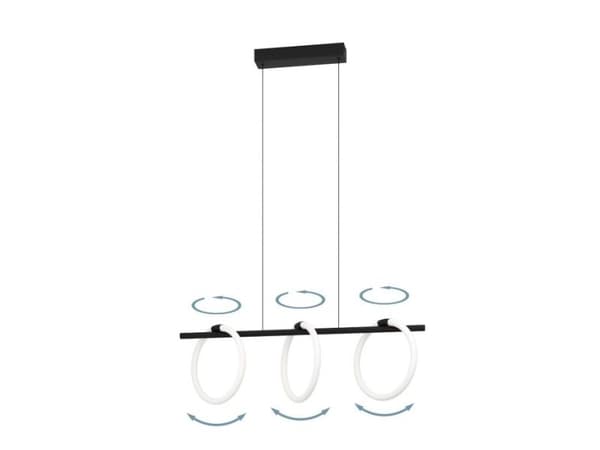 EGLO CARANACOA langbord 3L sort/hvit