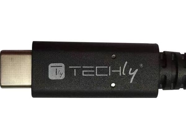 Techly ICOC MUSB40-CMCM08, 0,8 m, USB C, USB C, USB4 Gen 3x2, 40 Gbit/s, Sort