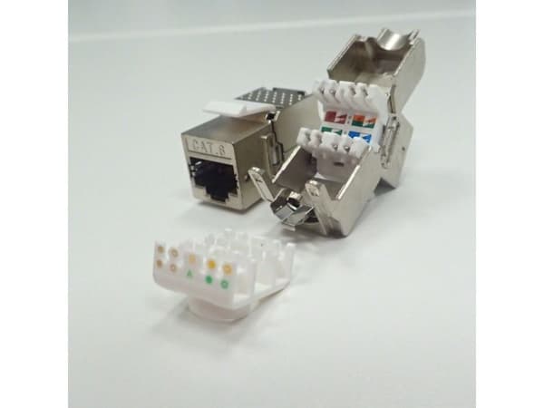Netrack Keystone Jack Module - Modulaarinen liitinmoduuli - CAT 6a - FTP - RJ-45 - hopea - hopea