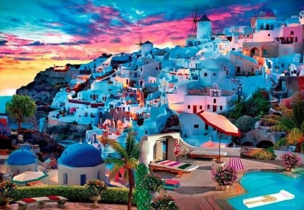 Clementoni Puzzle 500 palaa Compact Greek View