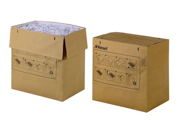 Rexel Recyclable Waste Sack - Avfallspose - lys brun (en pakke 50)