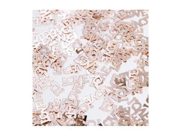 Rose gold Love konfetti