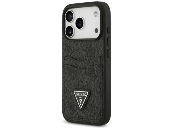 Guess 4G nauble Card Triangle MagSafe-etui til iPhone 17 Pro - sort