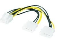 M-CAB - Strømadapter - 4-pin intern strøm (hann) til 8-pins PCIe-strøm (hann)