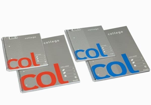 Bantex Col, Bilde, Grå, Rød, A4+, 70 ark, Halvglanset, Linjerte ark