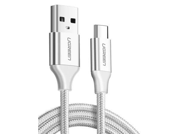 Ugreen 60131, 1 m, USB C, USB A, 480 Mbit/s, Hvit