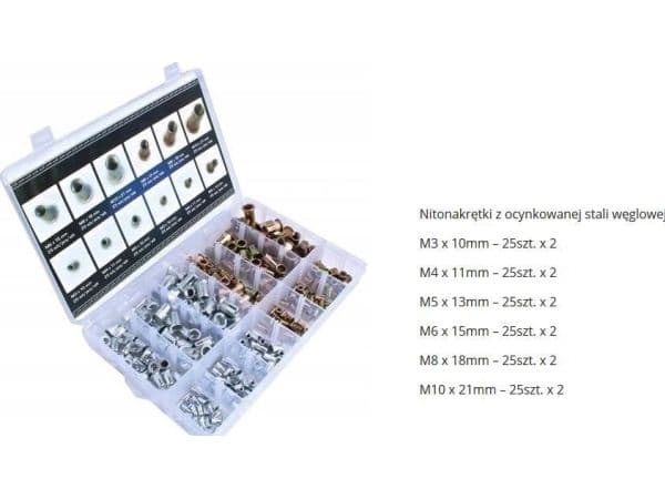 SILVER naglemuttere/ritsmutter M3–M10 300 stk.