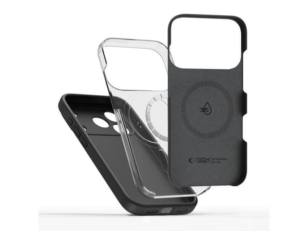 "Tech-Protect MagSafe-etui i silikon for iPhone 17 Pro - svart