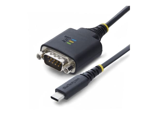 StarTech.com 1P1FFC-USB-C-SERIAL, musta, 0,3 m, USB Type-C, RS-232, urosliitin, urosliitin
