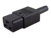 MicroConnect - Strøm-konnektor - IEC 60320 C19 - sort