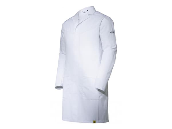 Uvex SuXXeed ESD, Jacka, Mann, Vit, 6XL, Klaffstängning, Bomull, Polyester