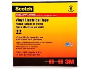 3M isolasjonstape 19mm x 33m sort PVC Scotch 22 (80012017044)