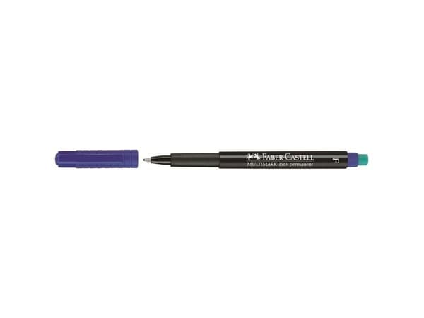 Permanentmarker faber-castell, multi, fine, blå