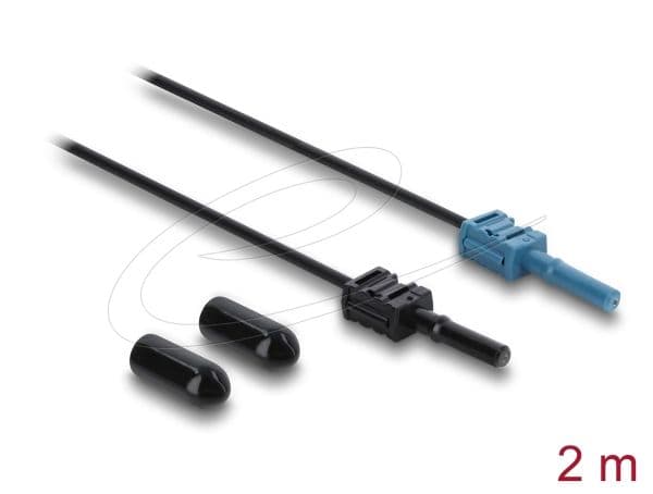 DeLOCK 91024, Musta, Sininen, Monitila, 2 m, 1 kpl