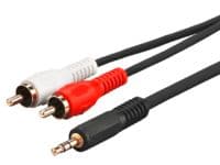 MicroConnect - Audiokapel - RCA han til stereo mini-jackstik han - 15 m