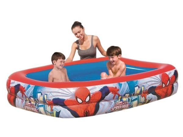 Bestway 98011, Oppblåsbart basseng, 450 l, Rektangulær, 6 år, Spider-Man, Vinyl