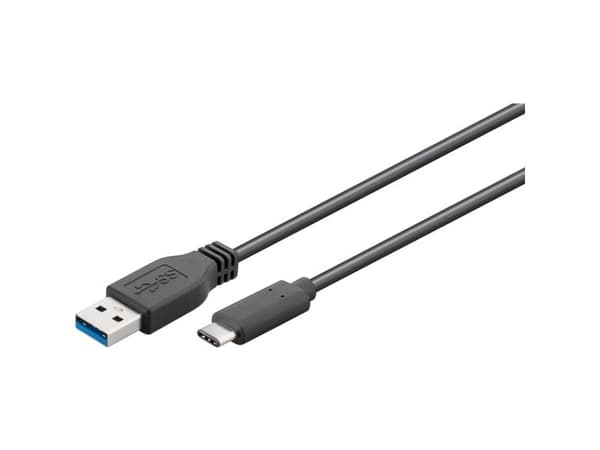 Goobay 67890, 1 m, USB A, USB C, 5 Gbit/sek., Sort