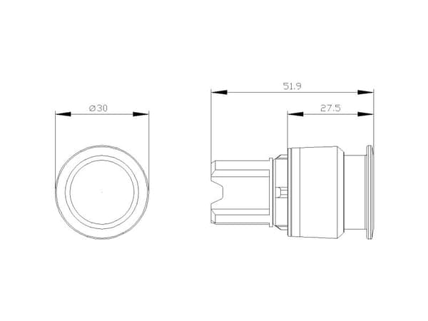 Siemens 3SU1051-1AA50-0AA0, Pull-release, 31 g, 48 mm, 106 mm, 40 mm