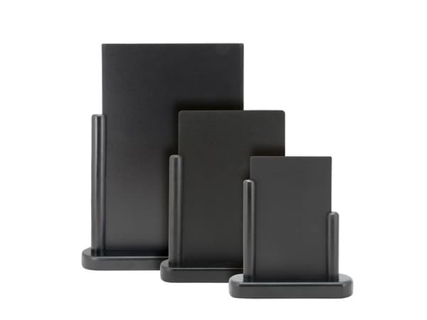 Securit® ELEGANT A6 bordskilt i bøgetræ, sort