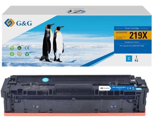 G&G GG-PH2191XFC, 2500 sider, Cyan, 1 stykker