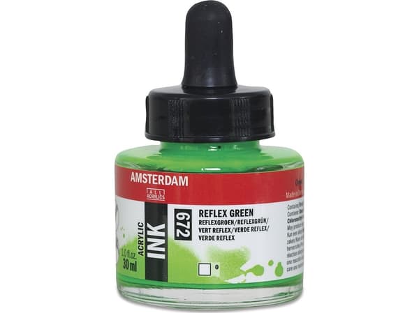 Amsterdam Acrylic Ink Bottle Reflex Green 672