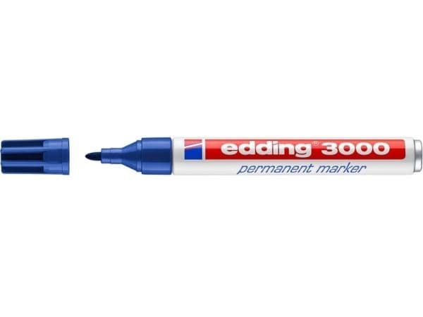 edding 3000 - Markør - permanent - blå - 1.5-3 mm