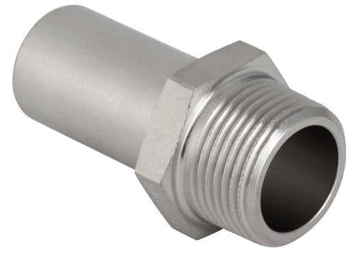 GEBERIT Overgang rustfri 15-1/2 nippel / nippel mapresss