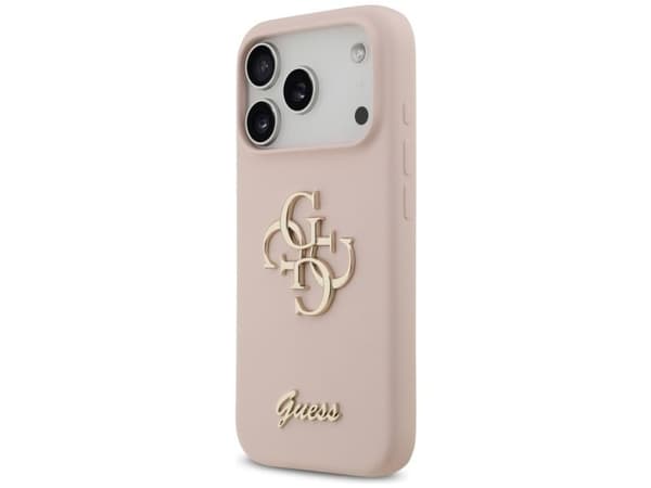 Guess silikone Big 4G script-deksel til iPhone 17 Pro - Rosa