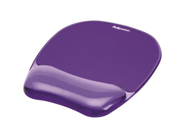 Fellowes Gel Crystal - Musematte med håndleddsstøtte - fiolett