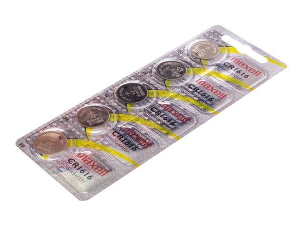 Maxell lithium CR1616 batteri, 5 stk.