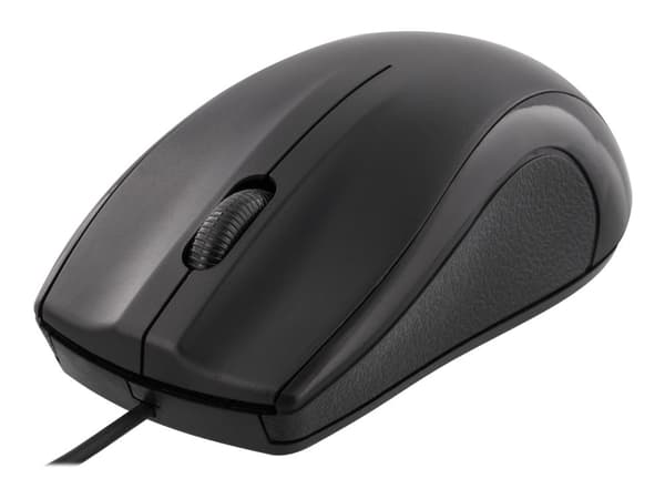 DELTACO MS-711 - Mus - optisk - 3 knapper - kablet - USB 2.0 - svart