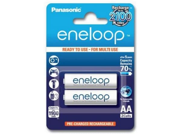 Panasonic eneloop BK-3MCCE - Batteri 2 x AA-typ - NiMH - (uppladdningsbart) - 1900 mAh