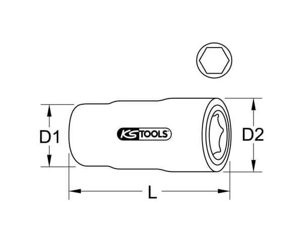 KS Tools 1171220 hylsnyckel 20 mm