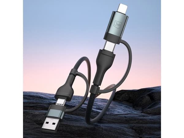 Kabel 3MK Hyper Cable N-SERIES            USB-A/USB-C do USB-C/Lightning 1.2m 9V/2A 60W