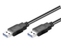 M-CAB - USB-kabel - USB-type A (hann) til USB-type A (hann) - USB 3.0 - 3 m - svart