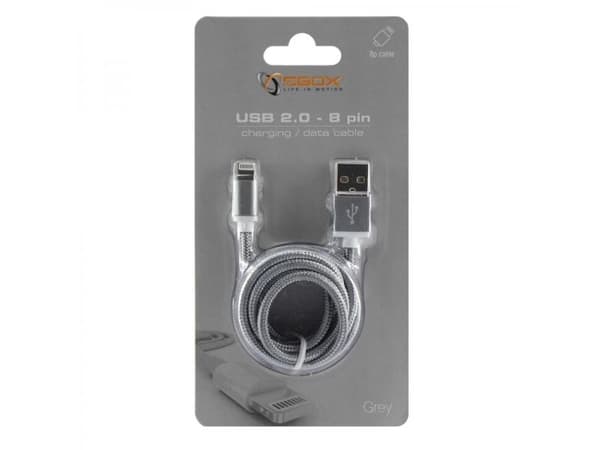 SBOX IPH7-GR, Grå, USB A, Lightning, 1,5 m, Hanstik, Hanstik