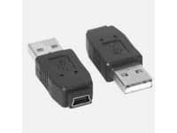 DeLOCK Gender Changer, mini USB-B 5-pin, USB-A, Musta