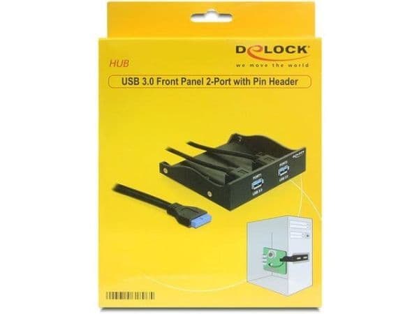 Delock USB 3.0 Front Panel 2-Port - Lagrings bay port panel - USB 3.0 x 2