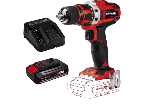 Bore-/skrumaskin Einhell TE-CD 18/40 Li, 18 V, 1 x batteri 2,5 Ah