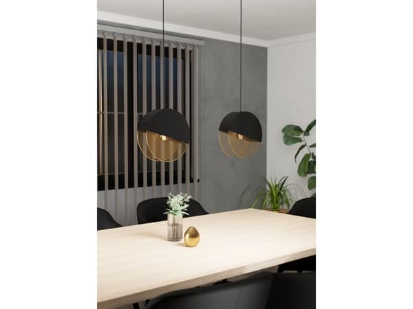 EGLO MUMBLES pendellampe 2xE27 L860 sort/gull