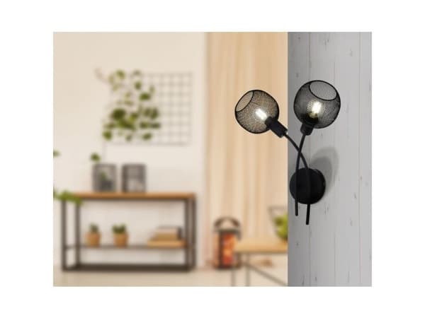 EGLO WRINGTON 1 VÆG 2XE14 H355 SORT