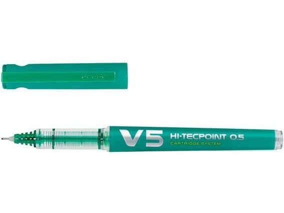 Pilot Hi-Tecpoint V5, Grön, Grön, 0,5 mm, 0,3 mm