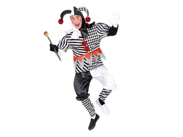 Harlequin gycklarkostym