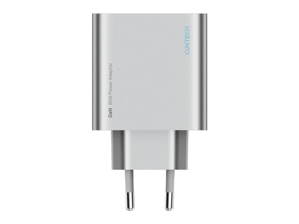 Cuktech 65W GaN 2xUSB-C 1xUSB-A verkkovirtalaturi - Harmaa