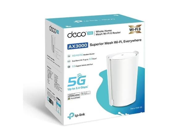 TP-Link Deco X50-5G, Vit, Intern, Mesh-system, 230 m², 0 - 40 °C, -40 - 60 °C