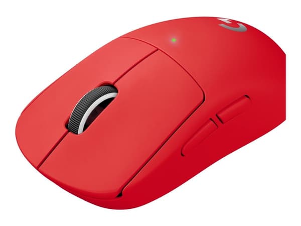 Logitech G PRO X SUPERLIGHT - Mus - optisk - 5 knapper - trådløs - 2.4 GHz - USB Logitech LIGHTSPEED-mottaker - rød