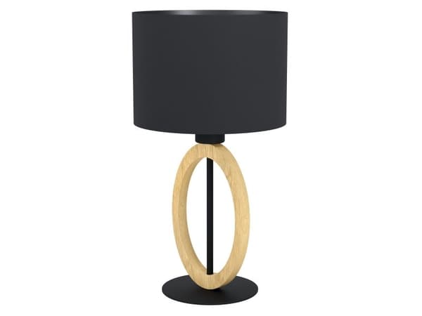 EGLO BASILDON 1 bordlampe E27 tre/svart FSC