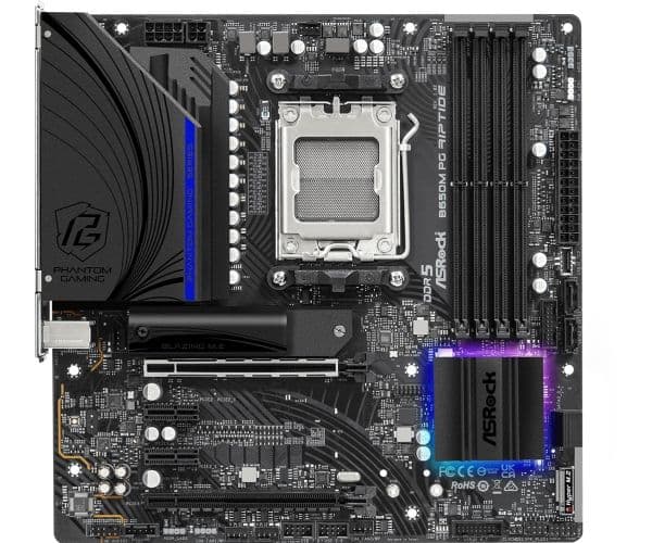 ASRock B650M PG Riptide - Emolevy - micro-ATX - Socket AM5 - AMD B650 piirisarja - USB 3.2 Gen 1, USB 3.2 Gen 2, USB-C 3.2 Gen2 - 2.5 Gigabit LAN -...
