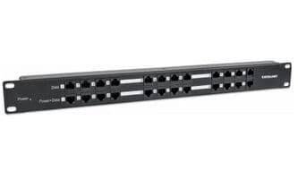 Intellinet 720342, RJ-45, Cat5e, Sort, Metall, Rackmontering, 1U